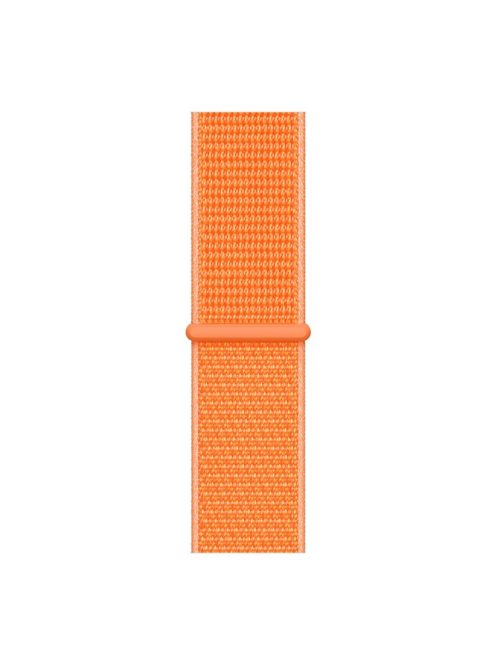 Nylon Closure Watch Band for Apple Watch Series 8 45mm / Ultra 49mm / Ultra 2 49mm / Series 9 45mm / SE (2023) 44mm / 7 45mm / SE / SE (2022) 44mm / Series 6 / 5 / 4 44mm / Series 3 / 2 / 1 42mm - Papaya