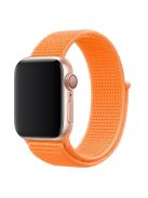 Nylon Closure Watch Band for Apple Watch Series 8 45mm / Ultra 49mm / Ultra 2 49mm / Series 9 45mm / SE (2023) 44mm / 7 45mm / SE / SE (2022) 44mm / Series 6 / 5 / 4 44mm / Series 3 / 2 / 1 42mm - Papaya