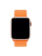 Nylon Closure Watch Band for Apple Watch Series 8 45mm / Ultra 49mm / Ultra 2 49mm / Series 9 45mm / SE (2023) 44mm / 7 45mm / SE / SE (2022) 44mm / Series 6 / 5 / 4 44mm / Series 3 / 2 / 1 42mm - Papaya