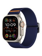 Nylon Strap for Apple Watch Series 10 42mm /  9 8 7 41mm / SE (2023) SE (2022) SE 6 5 4 40mm / 3 2 1 38mm Elastic Band - Dark Blue