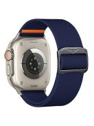 Nylon Strap for Apple Watch Series 10 46mm / Ultra 2 / Ultra 49mm / Series 9 8 7 45mm / SE (2023) SE (2022) SE 6 5 4 44mm / 3 2 1 42mm Band - Dark Blue