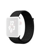 Nylon Watch Band Adjustable Tape Watch Strap for Apple Watch Series 10 42mm / 9 8 7 41mm / SE (2023) SE (2022) SE 6 5 4 40mm / 3 2 1 38mm - Black