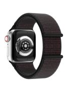 Nylon Watch Band For Apple Watch Series 10 42mm / 9 8 7 41mm / 6 5 4 SE (2023) SE (2022) SE 40mm / 3 2 1 38mm Adjustable Magic Tape Strap - Black