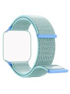 Nylon Watch Band For Apple Watch Series 10 42mm / 9 8 7 41mm / 6 5 4 SE (2023) SE (2022) SE 40mm / 3 2 1 38mm Adjustable Magic Tape Strap - Lake Blue