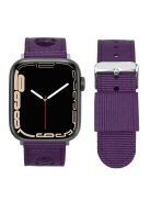 Nylon Watch Band For Apple Watch Series 10 42mm / 9 8 7 41mm / 6 5 4 SE (2023) SE (2022) SE 40mm / 3 2 1 38mm Waterproof Replacement Strap - Purple