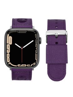   Nylon Watch Band For Apple Watch Series 10 42mm / 9 8 7 41mm / 6 5 4 SE (2023) SE (2022) SE 40mm / 3 2 1 38mm Waterproof Replacement Strap - Purple