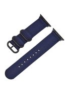 Nylon Watch Band for Apple Watch Series 10 46mm / Ultra 2 Ultra 49mm /  Series 9 8 7 45mm / 6 5 4 SE (2023) SE (2022) SE 44mm / 3 2 1 42mm Three Loops Sport Breathable Strap - Blue