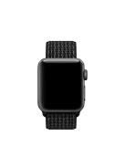 Nylon Weaven Loop Fastener  Smart Bracelet Band for Apple Watch Series 10 46mm / Ultra 2 Ultra 49mm / 9 8 7 45mm / SE (2023) SE (2022) SE 6 5 4 44mm / 3 2 1 42mm - Black