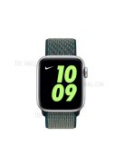 Nylon Weaven Loop Fastener  Smart Bracelet Band for Apple Watch Series 10 46mm / Ultra 2 Ultra 49mm / 9 8 7 45mm / SE (2023) SE (2022) SE 6 5 4 44mm / 3 2 1 42mm - Orange / Green