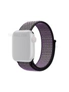 Nylon Weaven Loop Fastener  Smart Bracelet Band for Apple Watch Series 10 46mm / Ultra 2 Ultra 49mm / 9 8 7 45mm / SE (2023) SE (2022) SE 6 5 4 44mm / 3 2 1 42mm - Purple / Green