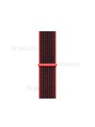 Nylon Weaven Loop Fastener  Smart Bracelet Band for Apple Watch Series 10 46mm / Ultra 2 Ultra 49mm / 9 8 7 45mm / SE (2023) SE (2022) SE 6 5 4 44mm / 3 2 1 42mm - Red / Black