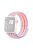 Nylon Weaven Loop Fastener Smart Bracelet Band for Apple Watch Series 10 42mm / 9 8 7 41mm / SE (2023) SE (2022) SE 6 5 4 40mm / 3 2 1 38mm - Pinstripe Pink