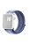 Nylon Weaven Loop Fastener Smart Bracelet Band for Apple Watch Series 10 42mm / 9 8 7 41mm / SE (2023) SE (2022) SE 6 5 4 40mm / 3 2 1 38mm - Stripe Blue