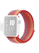 Nylon Weaven Loop Fastener Smart Bracelet Band for Apple Watch Series 10 42mm / 9 8 7 41mm / SE (2023) SE (2022) SE 6 5 4 40mm / 3 2 1 38mm - Yellow / Orange