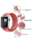 Nylon Weaven Loop Fastener Smart Bracelet Band for Apple Watch Series 10 42mm / 9 8 7 41mm / SE (2023) SE (2022) SE 6 5 4 40mm / 3 2 1 38mm - Yellow / Orange