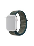 Nylon Weaven Loop Fastener Smart Bracelet Strap for Apple Watch Series 10 42mm / 9 8 7 41mm / SE (2023) SE (2022) SE 6 5 4 40mm / 3 2 1 38mm - Orange / Green