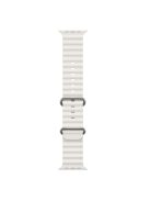 Ocean Strap for Apple Watch Series 10 46mm / Ultra 2 Ultra 49mm /  Series 9 8 7 45mm / 6 5 4 SE (2023) SE (2022) SE 44mm / 3 2 1 42mm, Soft Silicone Adjustable Watch Band - White