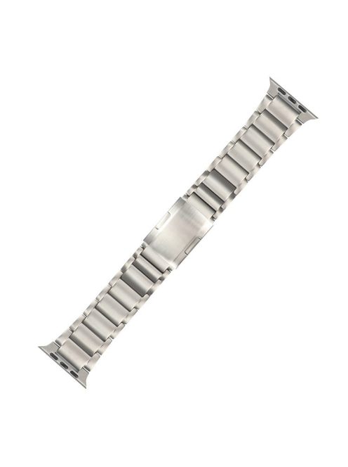 One Bead Titanium Steel Watchband Replacement Strap for Apple Watch Ultra 49mm / Ultra 2 49mm / Series 9 45mm / SE (2023) 44mm / Series 8 / 7 45mm / Series 6 / 5 / 4 / SE / SE (2022) 44mm / Series 3 / 2 / 1 42mm - Silver