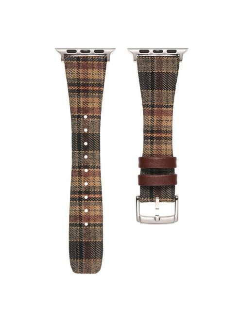 Plaid Woolen Strap for Apple Watch Series 10 42mm  /  9 8 7 41mm  /  SE (2023) SE (2022) SE 6 5 4 40mm  /  3 2 1 38mm - Style 1