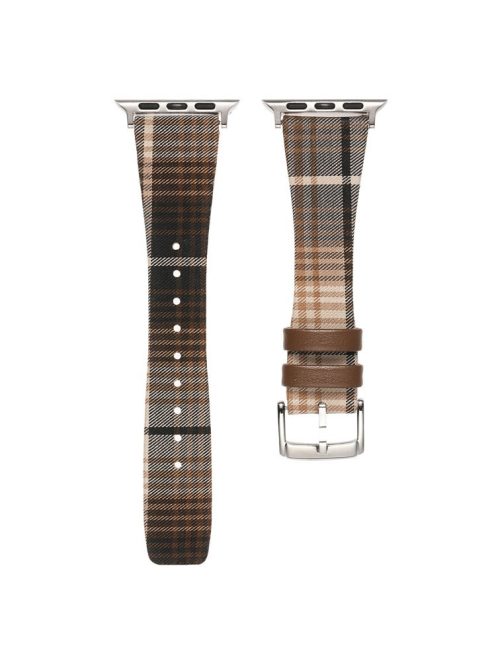 Plaid Woolen Strap for Apple Watch Series 10 42mm  /  9 8 7 41mm  /  SE (2023) SE (2022) SE 6 5 4 40mm  /  3 2 1 38mm - Style 2