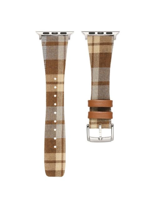 Plaid Woolen Strap for Apple Watch Series 10 42mm  /  9 8 7 41mm  /  SE (2023) SE (2022) SE 6 5 4 40mm  /  3 2 1 38mm - Style 5