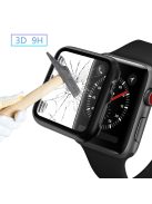 Plating Frame PC + Tempered Glass Watch Case for Apple Watch Series 3/2/1 42mm - Black