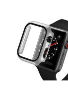 Plating Frame PC + Tempered Glass Watch Case for Apple Watch Series 3/2/1 42mm - Grey