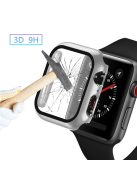 Plating Frame PC + Tempered Glass Watch Case for Apple Watch Series 3/2/1 42mm - Grey