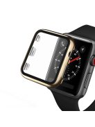 Plating Frame PC + Tempered Glass Watch Shell for Apple Watch SE / SE (2022) / Series 6 / 5 / 4 44mm - Gold