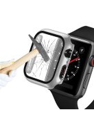 Plating Frame PC + Tempered Glass Watch Shell for Apple Watch SE / SE (2022) / Series 6 / 5 / 4 44mm - Grey