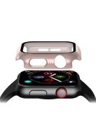 Plating Frame PC + Tempered Glass Watch Shell for Apple Watch SE / SE (2022) / Series 6 / 5 / 4 44mm - Pink