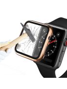 Plating Frame PC + Tempered Glass Watch Shell for Apple Watch SE / SE (2022) / Series 6 / 5 / 4 44mm - Rose Gold