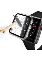 Plating Frame PC + Tempered Glass Watch Shell for Apple Watch SE / SE (2022) / Series 6 / 5 / 4 44mm - Silver