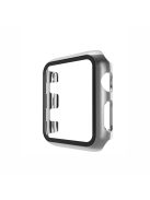 Plating Frame PC + Tempered Glass Watch Shell for Apple Watch SE / SE (2022) / Series 6 / 5 / 4 44mm - Silver