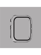 Plating Frame PC + Tempered Glass Watch Shell for Apple Watch SE / SE (2022) / Series 6 / 5 / 4 44mm - Transparent