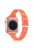 Plum Blossom Design Silicone Smartwatch Band Replacement Wrist Strap for Apple Watch Series 10 42mm / 9 8 7 41mm / 6 5 4 SE SE (2022) SE (2023) 40mm / 3 2 1 38mm - Orange