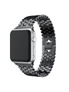 Polygon Pattern Watch Band Strap for Apple Watch Series 10 46mm / Ultra 2 Ultra 49mm / 9 8 7 45mm / SE (2023) SE (2022) SE 6 5 4 44mm / 3 2 1 42mm - Black