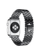 Polygon Pattern Watch Band Strap for Apple Watch Series 10 46mm / Ultra 2 Ultra 49mm / 9 8 7 45mm / SE (2023) SE (2022) SE 6 5 4 44mm / 3 2 1 42mm - Black