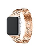 Polygon Pattern Watch Strap Band for Apple Watch Series 10 46mm / Ultra 2 Ultra 49mm / 9 8 7 45mm / SE (2023) SE (2022) SE 6 5 4 44mm / 3 2 1 42mm - Rose Gold