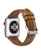 Popular Crazy Horse Top Layer Cowhide Leather Watch Strap for Apple Watch Series 10 42mm / 9 8 7 41mm / SE (2023) SE (2022) SE 6 5 4 40mm / 3 2 1 38mm - Brown