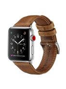 Popular Crazy Horse Top Layer Cowhide Leather Watch Strap for Apple Watch Series 10 42mm / 9 8 7 41mm / SE (2023) SE (2022) SE 6 5 4 40mm / 3 2 1 38mm - Brown