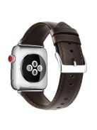 Popular Crazy Horse Top Layer Cowhide Leather Wrist Watchband Strap for Apple Watch Series 10 42mm / 9 8 7 41mm / SE (2023) SE (2022) SE 6 5 4 40mm / 3 2 1 38mm - Coffee