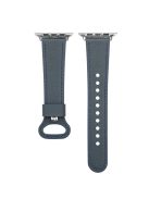 Premium Genuine Leather Watch Strap Replacement for Apple Watch Series 10 42mm / 9 8 7 41mm / 6 5 4 SE SE (2022) SE (2023) 40mm / 3 2 1 38mm  - Midnight Blue