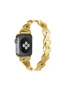 Premium Stainless Steel Rhombus Watch Band Wrist Strap for Apple Watch Series 10 42mm / 9 8 7 41mm / 6 5 4 SE SE (2022) SE (2023) 40mm / 3 2 1 38mm - Gold