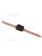 Premium Stainless Steel Rhombus Watch Band Wrist Strap for Apple Watch Series 10 42mm / 9 8 7 41mm / 6 5 4 SE SE (2022) SE (2023) 40mm / 3 2 1 38mm - Rose Gold