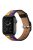 Printed Genuine Leather Watch Band for Apple Watch Series 10 42mm / 9 8 7 41mm / 6 5 4 SE SE (2022) SE (2023) 40mm / 3 2 1 38mm - Yellow / Purple Stripe