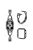 Protective Case Rhinestone Decorated + X-shape Metal Watch Strap Scratch-proof Replacement for Apple Watch Series 6 / 5 / 4 / SE 44mm / SE (2022) 44mm -  Black