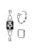 Protective Case Rhinestone Decorated + X-shape Metal Watch Strap Scratch-proof Replacement for Apple Watch Series 6 / 5 / 4 / SE 44mm / SE (2022) 44mm -  Silver