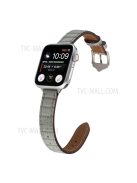 PU Leather Smart Watch Band Wrist Strap 14mm Width for Apple Watch Series 10 42mm / 9 8 7 41mm / 6 5 4 SE SE (2022) SE (2023) 40mm / 3 2 1 38mm - Style 15