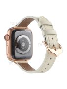 PU Leather Smart Watch Band Wrist Strap 14mm Width for Apple Watch Series 10 42mm / 9 8 7 41mm / 6 5 4 SE SE (2022) SE (2023) 40mm / 3 2 1 38mm - Style 17